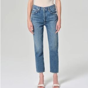 AGOLDE Riley High Rise Straight Crop Jeans